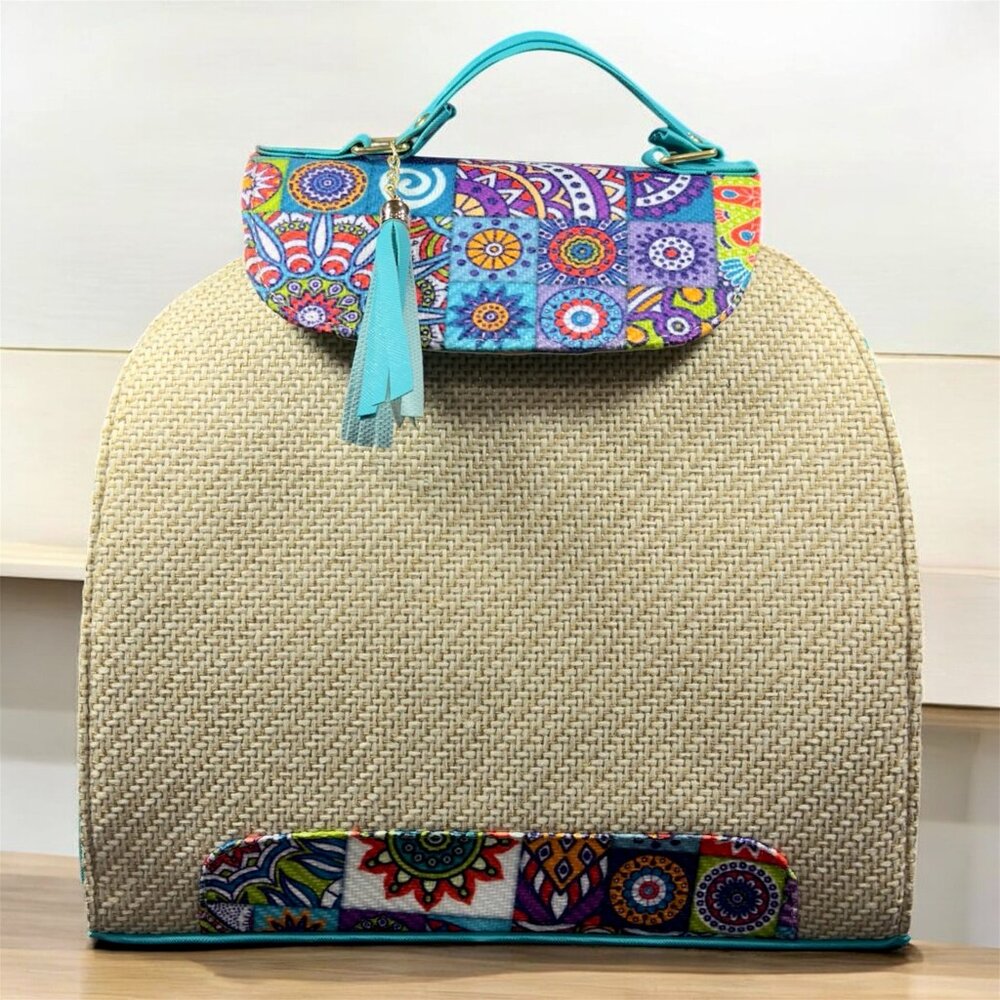 Handmade Mini Backpack-Handbag Made of Yute Brand New